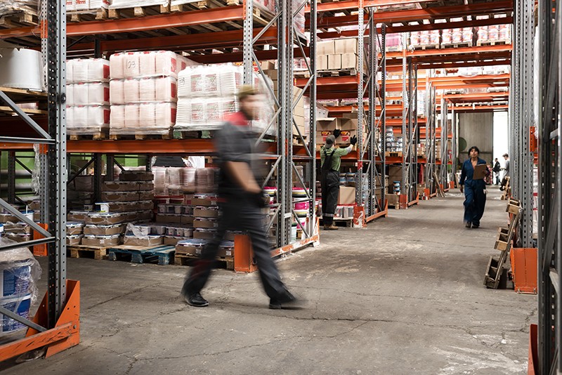 different people taking care warehouse logistics